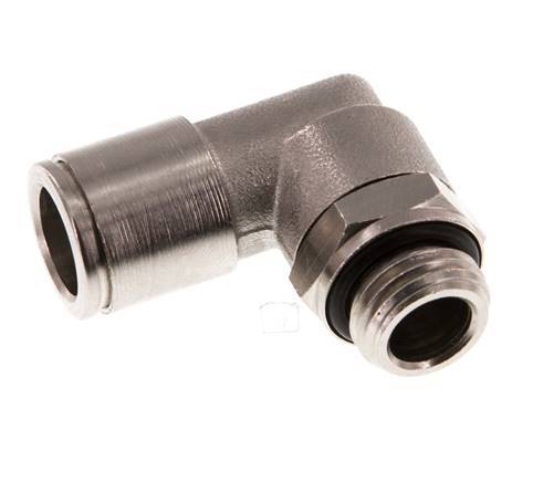 10mm x G1/4'' 90 graden L-verbinding Messing Insteekfitting Buitendraad Draaibaar NBR [2 Stuks]