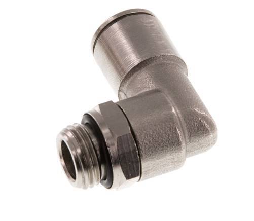 10mm x G1/4'' 90 graden L-verbinding Messing Insteekfitting Buitendraad Draaibaar NBR [2 Stuks]