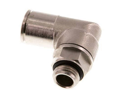 12mm x G1/4'' 90 graden L-verbinding Messing Insteekfitting Buitendraad Draaibaar NBR