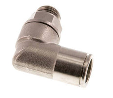 12mm x G1/4'' 90 graden L-verbinding Messing Insteekfitting Buitendraad Draaibaar NBR