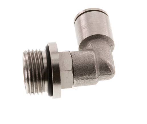 8mm x G3/8'' 90 graden L-verbinding Messing Insteekfitting Buitendraad Draaibaar NBR [2 Stuks]