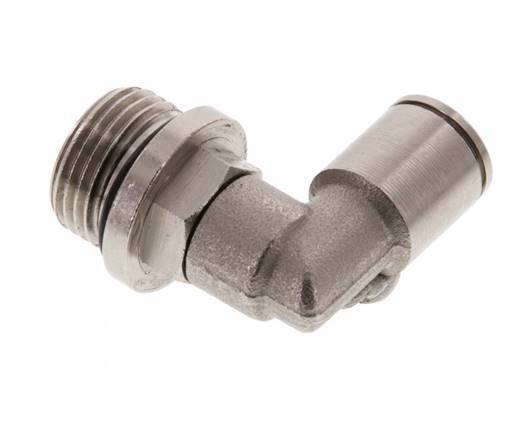 8mm x G3/8'' 90 graden L-verbinding Messing Insteekfitting Buitendraad Draaibaar NBR [2 Stuks]