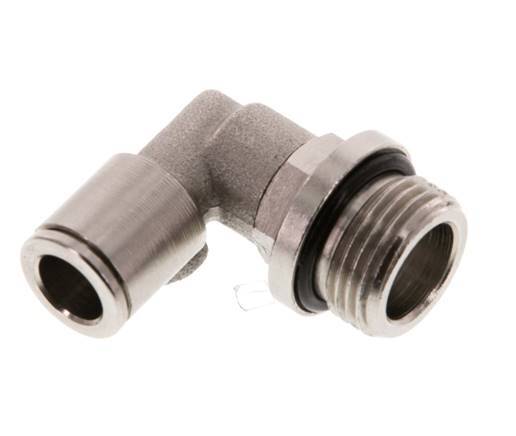 8mm x G3/8'' 90 graden L-verbinding Messing Insteekfitting Buitendraad Draaibaar NBR [2 Stuks]