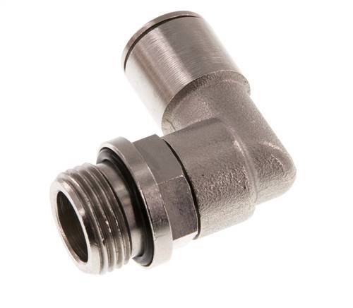10mm x G3/8'' 90 graden L-verbinding Messing Insteekfitting Buitendraad Draaibaar NBR