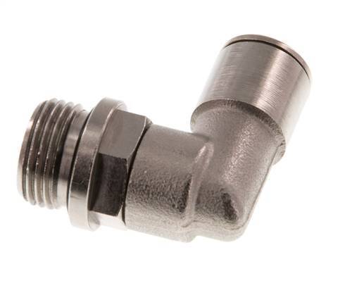 10mm x G3/8'' 90 graden L-verbinding Messing Insteekfitting Buitendraad Draaibaar NBR