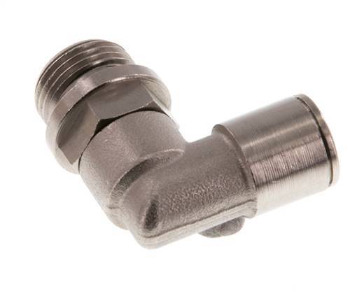 10mm x G3/8'' 90 graden L-verbinding Messing Insteekfitting Buitendraad Draaibaar NBR
