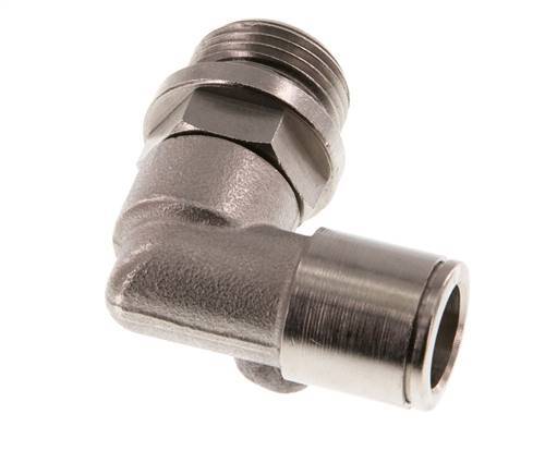 10mm x G3/8'' 90 graden L-verbinding Messing Insteekfitting Buitendraad Draaibaar NBR