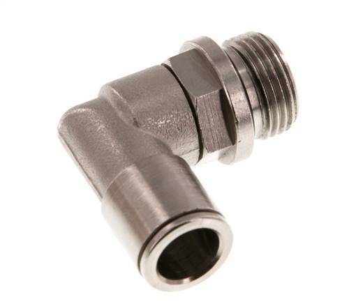 10mm x G3/8'' 90 graden L-verbinding Messing Insteekfitting Buitendraad Draaibaar NBR
