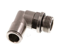 10mm x G3/8'' 90 graden L-verbinding Messing Insteekfitting Buitendraad Draaibaar NBR