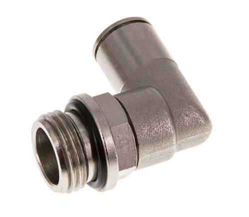 12mm x G1/2'' 90 graden L-verbinding Messing Insteekfitting Buitendraad Draaibaar NBR