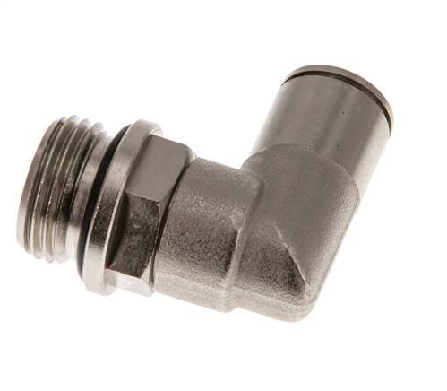 12mm x G1/2'' 90 graden L-verbinding Messing Insteekfitting Buitendraad Draaibaar NBR