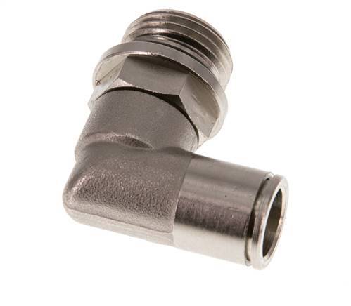 12mm x G1/2'' 90 graden L-verbinding Messing Insteekfitting Buitendraad Draaibaar NBR