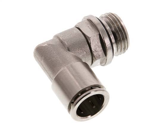 14mm x G1/2'' 90 graden L-verbinding Messing Insteekfitting Buitendraad Draaibaar NBR