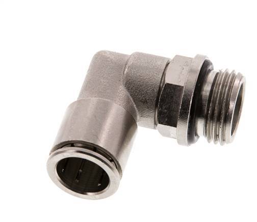 14mm x G1/2'' 90 graden L-verbinding Messing Insteekfitting Buitendraad Draaibaar NBR