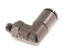 4mm x M 5 90deg Elbow Push-in Fitting with Male Threads Brass FKM Rotatable [2 Pieces]