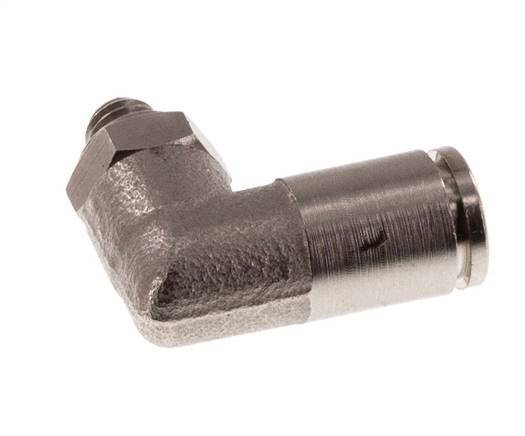 4mm x M 5 90deg Elbow Push-in Fitting with Male Threads Brass FKM Rotatable [2 Pieces]