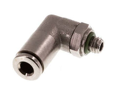 4mm x M 5 90 graden L-verbinding Messing Insteekfitting Buitendraad Draaibaar FKM [2 Stuks]