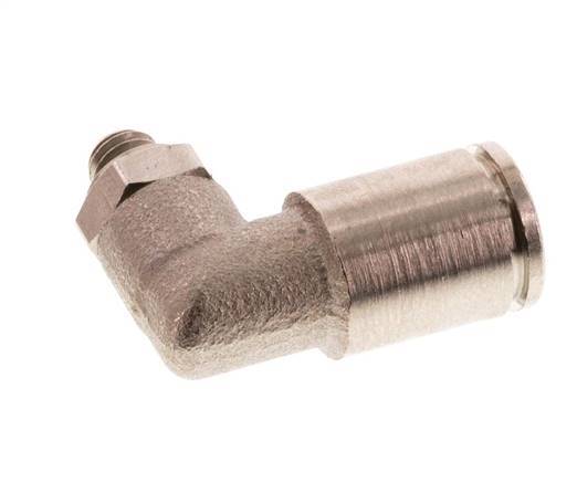 6mm x M 5 90 graden L-verbinding Messing Insteekfitting Buitendraad Draaibaar FKM [2 Stuks]