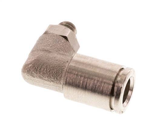 6mm x M 5 90 graden L-verbinding Messing Insteekfitting Buitendraad Draaibaar FKM [2 Stuks]