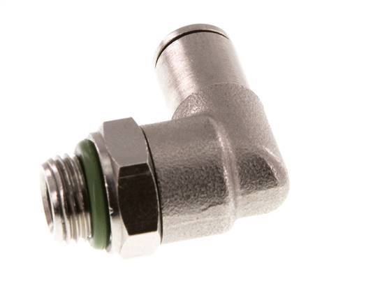 4mm x G1/8'' 90deg Elbow Push-in Fitting with Male Threads Brass FKM Rotatable [2 Pieces]