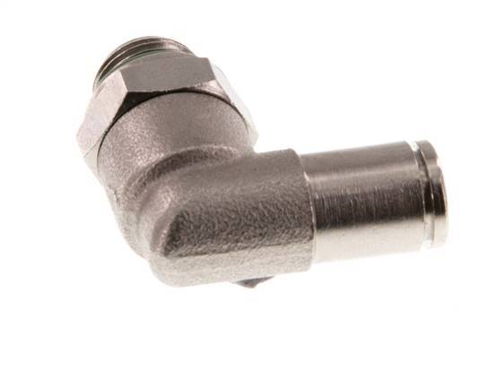 4mm x G1/8'' 90deg Elbow Push-in Fitting with Male Threads Brass FKM Rotatable [2 Pieces]