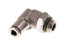 4mm x G1/8'' 90 graden L-verbinding Messing Insteekfitting Buitendraad Draaibaar FKM [2 Stuks]