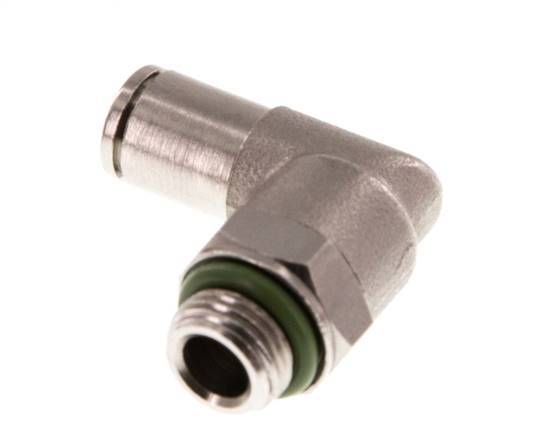 4mm x G1/8'' 90 graden L-verbinding Messing Insteekfitting Buitendraad Draaibaar FKM [2 Stuks]