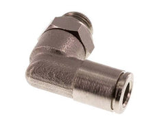 6mm x G1/8'' 90deg Elbow Push-in Fitting with Male Threads Brass FKM Rotatable [2 Pieces]