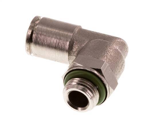 6mm x G1/8'' 90 graden L-verbinding Messing Insteekfitting Buitendraad Draaibaar FKM [2 Stuks]