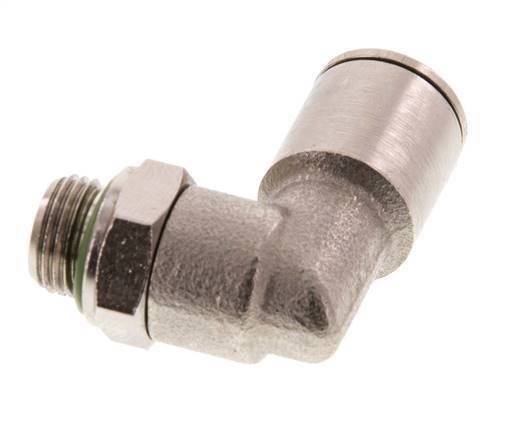 8mm x G1/8'' 90 graden L-verbinding Messing Insteekfitting Buitendraad Draaibaar FKM [2 Stuks]