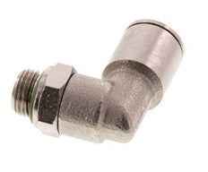 8mm x G1/8'' 90deg Elbow Push-in Fitting with Male Threads Brass FKM Rotatable [2 Pieces]