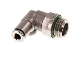4mm x G1/4'' 90 graden L-verbinding Messing Insteekfitting Buitendraad Draaibaar FKM [2 Stuks]