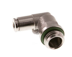 4mm x G1/4'' 90 graden L-verbinding Messing Insteekfitting Buitendraad Draaibaar FKM [2 Stuks]