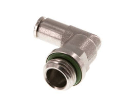 4mm x G1/4'' 90 graden L-verbinding Messing Insteekfitting Buitendraad Draaibaar FKM [2 Stuks]