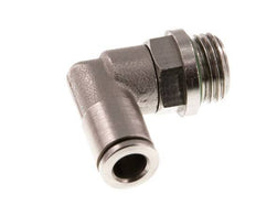 6mm x G1/4'' 90deg Elbow Push-in Fitting with Male Threads Brass FKM Rotatable [2 Pieces]