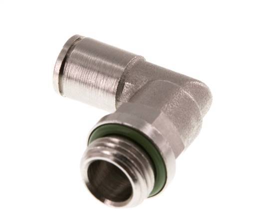 6mm x G1/4'' 90 graden L-verbinding Messing Insteekfitting Buitendraad Draaibaar FKM [2 Stuks]