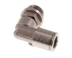 8mm x G1/4'' 90 graden L-verbinding Messing Insteekfitting Buitendraad Draaibaar FKM [2 Stuks]