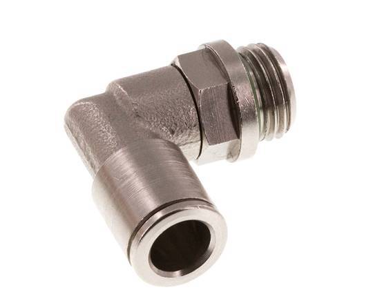 8mm x G1/4'' 90 graden L-verbinding Messing Insteekfitting Buitendraad Draaibaar FKM [2 Stuks]