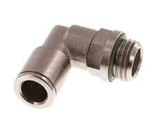 8mm x G1/4'' 90 graden L-verbinding Messing Insteekfitting Buitendraad Draaibaar FKM [2 Stuks]
