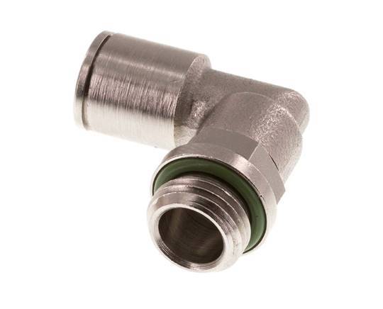 8mm x G1/4'' 90 graden L-verbinding Messing Insteekfitting Buitendraad Draaibaar FKM [2 Stuks]