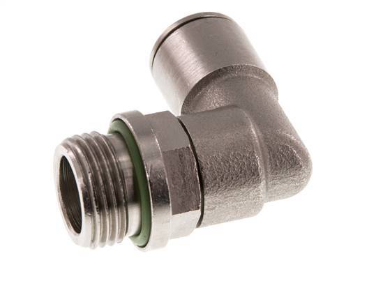 10mm x G3/8'' 90 graden L-verbinding Messing Insteekfitting Buitendraad Draaibaar FKM