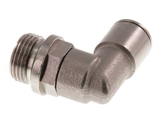 10mm x G3/8'' 90 graden L-verbinding Messing Insteekfitting Buitendraad Draaibaar FKM