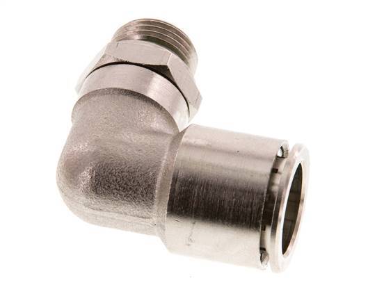 16mm x G3/8'' 90 graden L-verbinding Messing Insteekfitting Buitendraad Draaibaar FKM