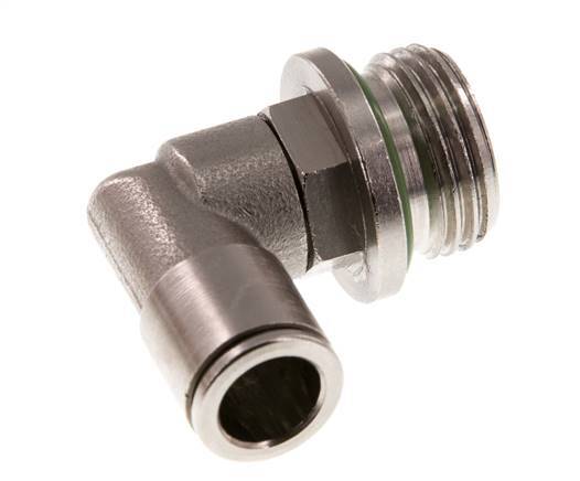 10mm x G1/2'' 90 graden L-verbinding Messing Insteekfitting Buitendraad Draaibaar FKM