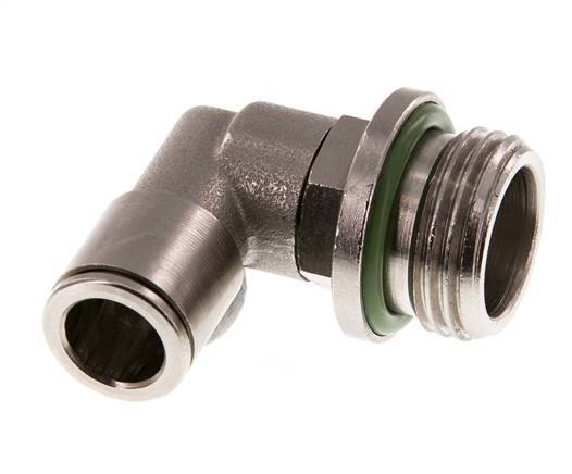 10mm x G1/2'' 90 graden L-verbinding Messing Insteekfitting Buitendraad Draaibaar FKM