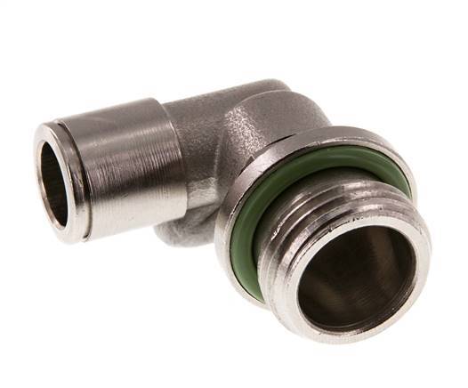 10mm x G1/2'' 90 graden L-verbinding Messing Insteekfitting Buitendraad Draaibaar FKM