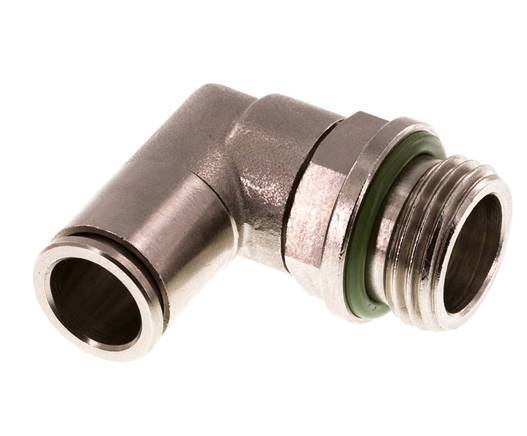 12mm x G1/2'' 90 graden L-verbinding Messing Insteekfitting Buitendraad Draaibaar FKM