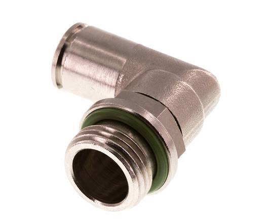 12mm x G1/2'' 90 graden L-verbinding Messing Insteekfitting Buitendraad Draaibaar FKM