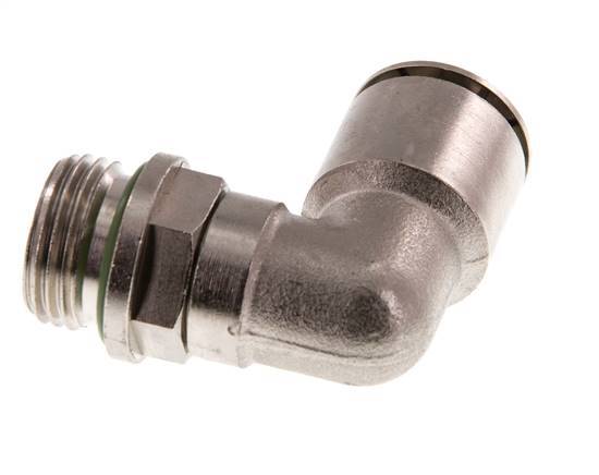 16mm x G1/2'' 90 graden L-verbinding Messing Insteekfitting Buitendraad Draaibaar FKM