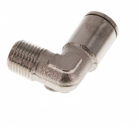 6mm x R1/8'' 90 graden L-verbinding Messing Insteekfitting Buitendraad NBR [2 Stuks]